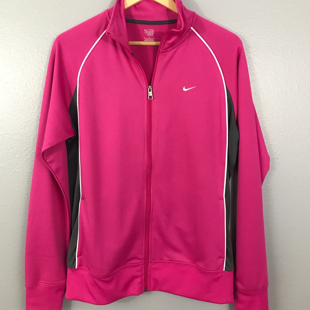 Nike Women’s Pink Zip-up Track Jacket XL EUC